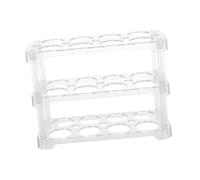 Didiseaon Porta Uova Frigorifero in Plastica Trasparente Impilabile Organizer Salvaspazio con Bordi Lisci Protezione Antiurto per Uova Compatto per Frigo e Armadietto Cucina Colore Casuale