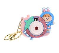Didiseaon Portachiavi a Forma di Macchina Fotografica Orecchie da Coniglio, Decorativo e Creativo in Plastica e Lega di Zinco, Morbido al Tatto come Regalo Originale
