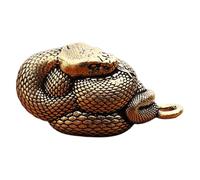 Didiseaon Portachiavi a Forma di Serpente in Ottone, Ciondolo Decorativo per Borsa Unisex, Statuetta Artigianale Vintage per Creazione Gioielli e Ornamento da Scrivania