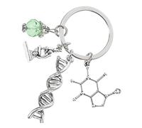 Didiseaon Portachiavi Microscopio Tema Scienza in Lega Portachiavi Zaino Kawaii per Ragazze Regalo Laurea Biologia e Microbiologia Charm Borsa Resistente e Creativo