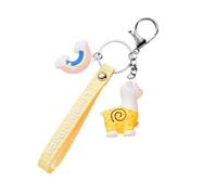 Didiseaon Portachiavi Pendente Appendibile Forma di Alpaca Gialla Decorazione Creativa per Borse e Chiavi Charm Regalo per Ogni Occasione
