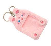 Didiseaon Portachiavi Per Supporto Per Carta Animale Bunny Animali Portachiavi Con Custodia Per Carte Arredamento Carino Roba Carina Titolare Della Cartolina Cartone Animato Id Tessuto Rosa