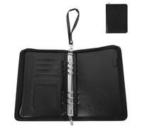 Didiseaon Portafoglio Organizer in Pu Nero Cerniera, Raccoglitore per Portfolio Multiple Tasche e Scomparti, Stile Minimalista Professionale per Ufficio e Lavoro