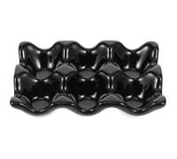 Didiseaon Portauova in Ceramica Nero Scomparti Multipurpose Egg Rack Resistente e Antigraffio Vassoio Raffinato per Uova Sode e Antipasti Adatto per Conservazione in Frigorifero e Servizio