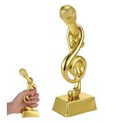 Didiseaon Premio Musicale in Resina Oro per Gara di Voce | Forma Nota Creativa, Decorazione Brillante per Aula, Riconoscimento per Presentatore Concorso, Adatto a Ragazzi e Ragazze