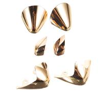 Didiseaon Proteggi Punta Scarpe Oro in Metallo Elegante, Copri Punte per Scarpe Tacchi a Punta, 3 Paia di Protettori Metallici per Decorazione e Riparazione