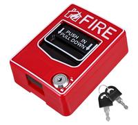 Didiseaon Pulsante di Allarme Manuale Antincendio con Chiave, Interruttore di Emergenza Ripristinabile per Sicurezza Domestica e Aziendale, Punto di Chiamata per Intervento Rapido in Caso