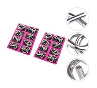 Didiseaon Puzzle di Districamento e Rompicapo in Filo Metallico in Acciaio Inox per Bambini e Adulti, Set da 2 Giocattoli Ingannevoli Antistress e Didattici per Giochi di Società