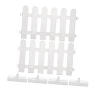 Didiseaon Recinzione da Giardino Bianca in PVC con Base Rettangolare Decorativo per Aiuole e Cortile Resistente alle Intemperie e Facile da Installare per Bordure e Decorazioni Esterne