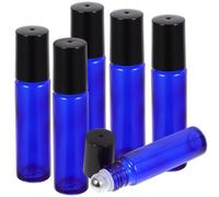 Didiseaon Roller Ball Bottle in Vetro e Acciaio Inossidabile 10 ml, 6 Pezzi, Ricaricabili, per Olio e Contorno Occhi, da Viaggio