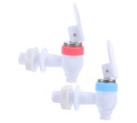 Didiseaon Rubinetto per Dispenser Acqua 2 Pezzi Rosso e Blu Valvole Integrate in Pp, Facile da Installare, per Acqua Calda e Fredda, Compatibile Distributori D'acqua