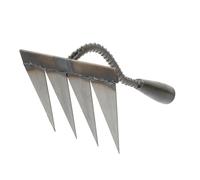 Didiseaon Sarchiatore Manuale per Giardino Acciaio Rake per Rovesciare e Allentare Terreno Strumento Pratico per Rimuovere Erbacce e Lavori Agricoli Denti Robusti per Uso Gravoso