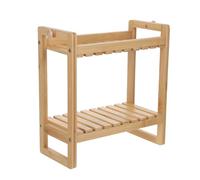 Didiseaon Scaffale Bagno Alta Capacità di Carico in Legno a 2 Ripiani per Massimizzare lo Spazio nel Bagno Organizer Sopra Wc