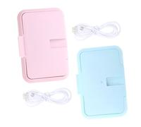 Didiseaon Scalda Salviette Portatile per Bambino Bambina 2 Unit con Grande Capacità in Abs e Cavi Inclusi per Cambio Pannolino a Domicilio, Riscaldatore di Salviettine Leggero