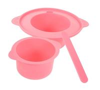 Didiseaon Scaldacera Barattolo in Silicone per Scioglimento Cera, Ciotola per Maschera Fai da Te 400 Ml, con Adesivo Miscelazione
