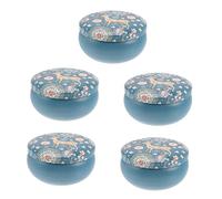 Didiseaon Scatola Da 5 Pezzi Piccola Lattina Di Piccoli Contenitori Con Coperchi Le Foglie Di Tè Di Possono Barattolo Di Caramelle Vuoto Barattoli Con Coperchi Army Green Metallo
