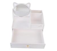 Didiseaon Scatola mensola specchietto loaker Specchiera makeup valigetta make up chiaro borsa per il trucco con specchio LED Fare organizzatore di articoli vari porta oggetti multifunzionale