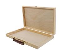 Didiseaon Scatola per Pittura Multifunzionale in Legno di Paulownia, Contenitore Portatile per Pigmenti e Matite da Disegno, Custodia Leggera per Studenti e Uso Artistico Domestico