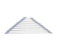 Didiseaon Scolapiatti ad angolo sopra lavello, supporto in acciaio inox, anti-slip, facile da riporre, 40,5 x 22,7 cm, cucina