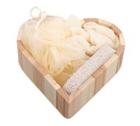 Didiseaon Scrubber da Bagno Forma di Cuore Palla Esfoliante Accessori per Bagno Kit di Strumenti per Pulizia del Corpo Ecocompatibili e Riutilizzabili