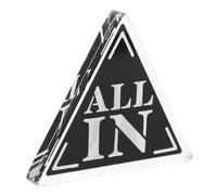 Didiseaon Segna Dealer Triangolare in Acrilico Nero Bianco, Design Portatile a Doppio Strato, Adatto per Partite di Poker ad Alta Posta e Raduni di Giocatori