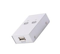 Didiseaon Selettore in Plastico USB 2.0 per Condivisione Stampante Argento Funzione per Ufficio Piccolo e Casa
