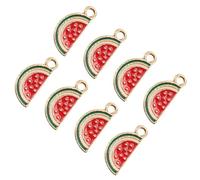 Didiseaon Set 10 Ciondoli in Lega a Forma di Anguria Rossi Smalto Creativo per Collane Bracciali e Accessori Fai da Te Decorazioni per Scrapbooking e Portachiavi