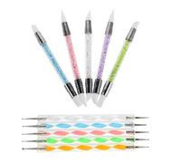 Didiseaon Set 10 Pezzi Pennarelli per Unghie a Doppia Punta in Silicone Penne per Nail Art e Strumenti per Punteggiatura Circolare Accessori Manicure Professionali per Sfumature e