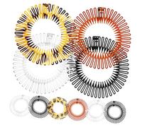 Didiseaon Set 10 Pezzi Pettini Elastici Per Chioma Fascia Circolare Flessibile Pettine Allungabile Per Chioma Naturali Pettine Per Donna Per Trucco e Lavaggio Viso Colore Casuale