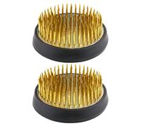 Didiseaon Set 2 Basi Porta Composizioni Floreali Aghi in Rame Resistenti Base Rotonda Diametro 34 CM Strumento per Tenere Fiori e Rami Saldamente per Composizioni Floreali Artigianali e