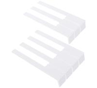 Didiseaon Set 2 Pezzi Copritasti Bianco per Pianoforte in Plastica, Accessori la Riparazione Design Creativo e Funzioni Pratiche, Adatti a Tastiere di Pianoforte Verticali