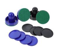 Didiseaon Set 2 Spingitori in Plastica per Air Hockey Dischi 51mm Neri e Blu, Accessori Ricambio per Tavoli da Gioco, Kit Completo per Hockey da Tavolo e Sala Giochi