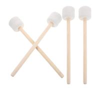 Didiseaon Set 4 Bacchette per Grancassa in Feltro con Manico in Legno Battenti per Percussioni per Bande da Concerto e Orchestre Accessori per Strumenti a Percussione con Suono Caldo e
