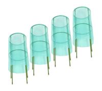 Didiseaon Set 4 Gabbie Protettive per Piante da Giardino Copertura Pieghevole in Plastica per Serra Protezione Antivento e Antigelo per Orto e Aiuole Protezione Invernale per Piantine e