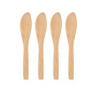 Didiseaon Set 4 Pezzi Coltelli da Burro in Legno Naturale Stile Giapponese Manico Ergonomico per Spalmare Marmellata e Pane in Cucina Domestica