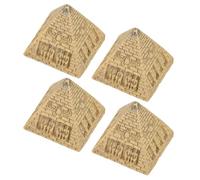 Didiseaon Set 4 Pezzi Mini Piramide in Resina Sintetica Oro per Decorazione Giardino e Tavolo, Resistente a Deformazioni e Sbiadimento, per Spazi Living e Sand Table