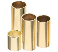 Didiseaon Set 4 Pezzi Slide per Chitarra Elettrica in Metallo Anelli Scorrevoli per Dita Bastoncini Slide per Basso e Acustica Accessori Professionali per Musicisti Diverse Misure per