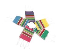 Didiseaon Set 5 Pezzi Copri Bottiglia in Cotone Stile Poncho Messicano Mini Serape per Feste Messicane e Cinco De Mayo Decorazione per Bottiglie d'Acqua e Soda