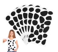 Didiseaon Set 6 Fogli Feltro Autoadesivo Puntini a Macchie Dalmata, Feltrini Resistenti per Decorazioni Fai da Te su Abbigliamento, Cappelli e Tessuti, Kit Adesivi per Lavori Creativi