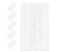 Didiseaon Set 6 Pezzi Vetro di Ricambio per Punto di Chiamata Manuale Antincendio, Copertura Protettiva Trasparente Resistente al Calore, Schermo Antivandalo per Interruttore Allarme