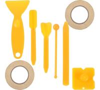 Didiseaon Set 8 Pezzi Utensili per Calafataggio in Plastica Spatole e Raschietti per Sigillatura Fughe Piastrelle Strumenti Ergonomici per Cucina Bagno e Pavimenti Attrezzi