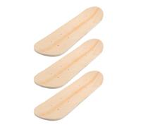 Didiseaon Set da 3 Tavole da Skateboard in Legno Non Verniciate a Doppia Coda, 7 Strati di Legno Artigianale, Perfette per Pittura Creativa e Skateboarding Sicuro in Giardino