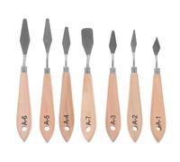 Didiseaon Set da 7 Raschietti per Pittura a Olio in Acciaio Inox Spatole per Mescolare Colori e Pigmenti Palette Artistiche per Pittura su Tela e Acquerello Strumenti Professionali per