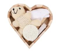 Didiseaon Set Da Bagno A Forma Di Cuore 6 Pezzi Kit Di Articoli Da Bagno Per Uso Materiale Esfoliante Facile Da Usare Per La Del Corpo