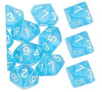 Didiseaon Set di 20 Dadi Acrilici Blu a 10 Facce per Giochi di Ruolo Superficie Liscia e Design Elegante, come Dadi Didattici la Classe