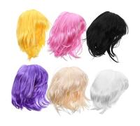 Didiseaon Set di 6 Parrucche Corto Bob per Donna e Ragazze Aspetto Realistico in Pet, Facile da Modellare e Manutenere, per Uso Quotidiano e Feste di Halloween