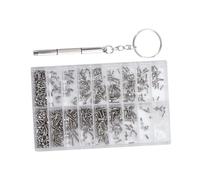 Didiseaon Set Di Viti Di Riparazione Da 1000 Pezzi Kit Di Montaggio E Riparazione Per Occhiali Da Sole Orologi Gioielli Piccole Viti Assortimento Di Dadi Custodia Di Stoccaggio