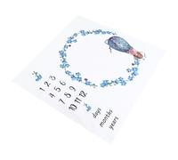 Didiseaon Sfondo Fotografico in Design Data per Ragazzo Ragazza Cotone Poliestere, Coperta Morbida Blu per Registrare la Crescita in Sessioni Fotografiche