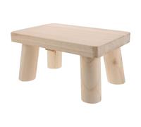 Didiseaon Sgabello in Legno Vintage Piccolo con Superficie senza Schegge e Supporto Sicuro, Poggiapiedi Rettangolare Portatile per Camera e Soggiorno
