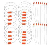 Didiseaon Sigilli per Cavi in Filo D'acciaio Numerati 0-100, Sigilli di Spedizione Antimanomissione in Metallo Arancione 1,8x305mm, Confezione da 100 Pezzi per Container, Camion e Trasporti